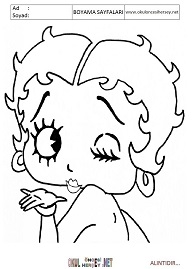 betty-boop boyama sayfaları